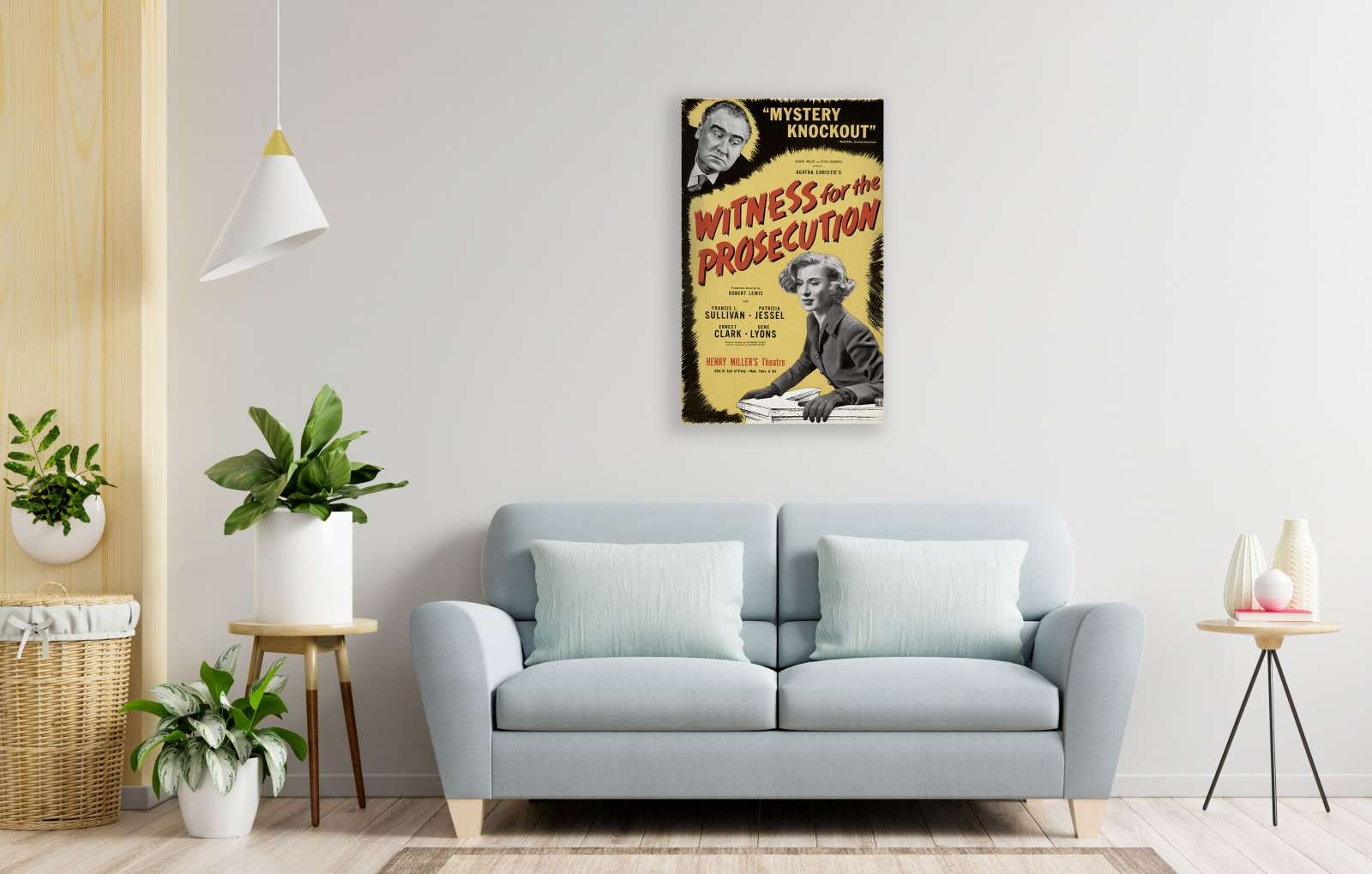 Retro holivudo filmo plakatas „Witness for the Prosecution“