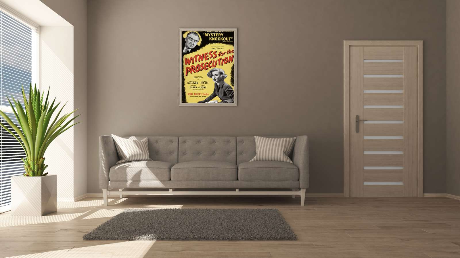 Retro holivudo filmo plakatas „Witness for the Prosecution“