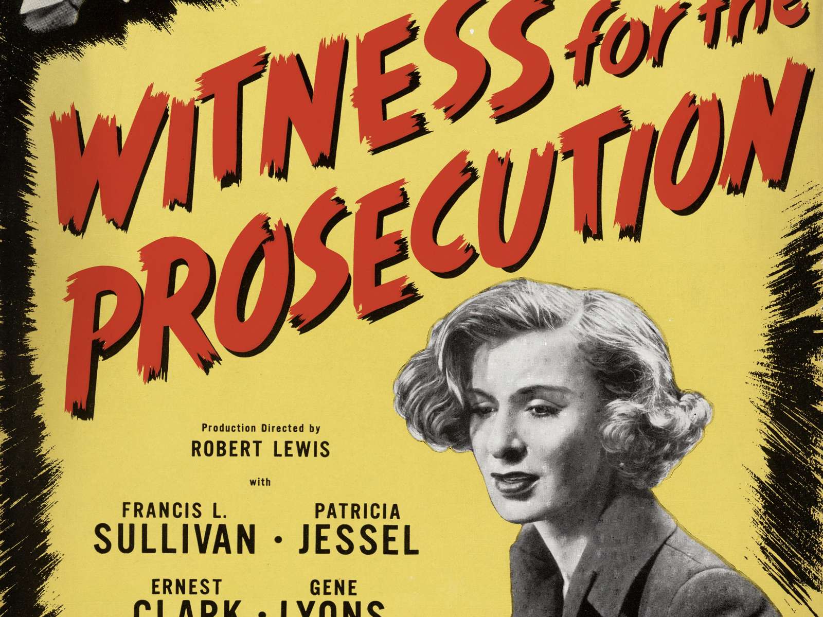 Retro holivudo filmo plakatas „Witness for the Prosecution“
