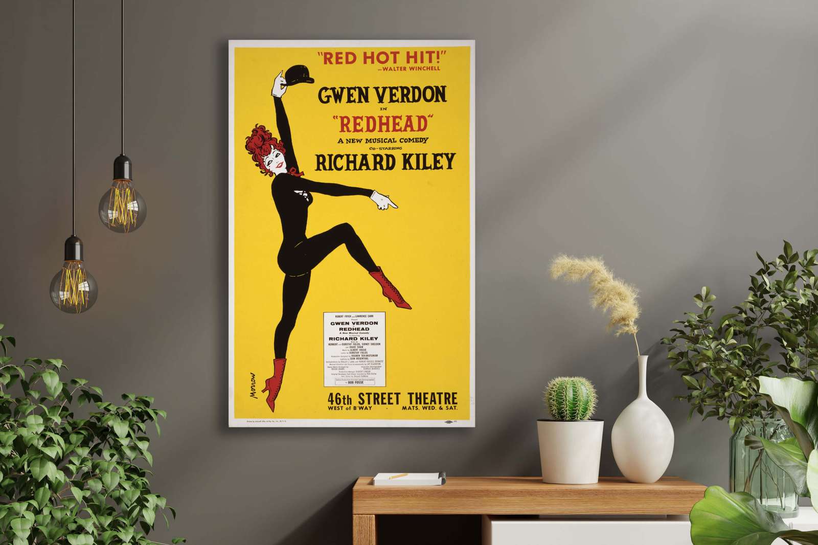 Retro holivudo filmo plakatas „Redhead“