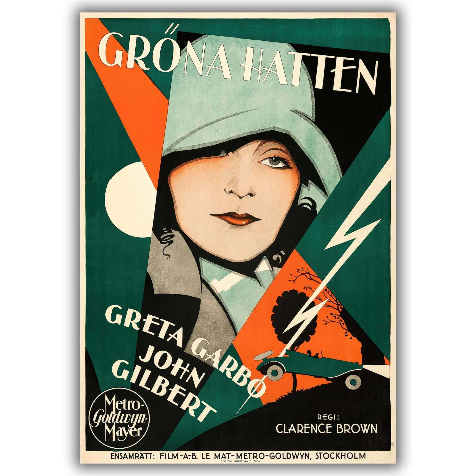 Retro holivudo filmo plakatas „Greta Garbo in A Woman of Affairs“