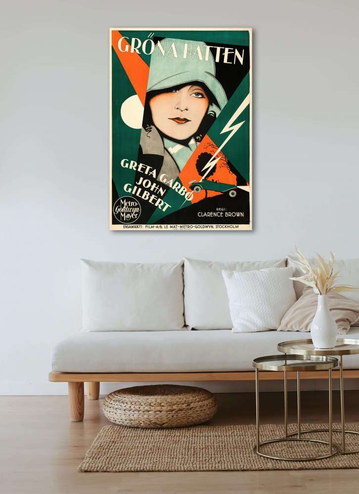 Retro holivudo filmo plakatas „Greta Garbo in A Woman of Affairs“