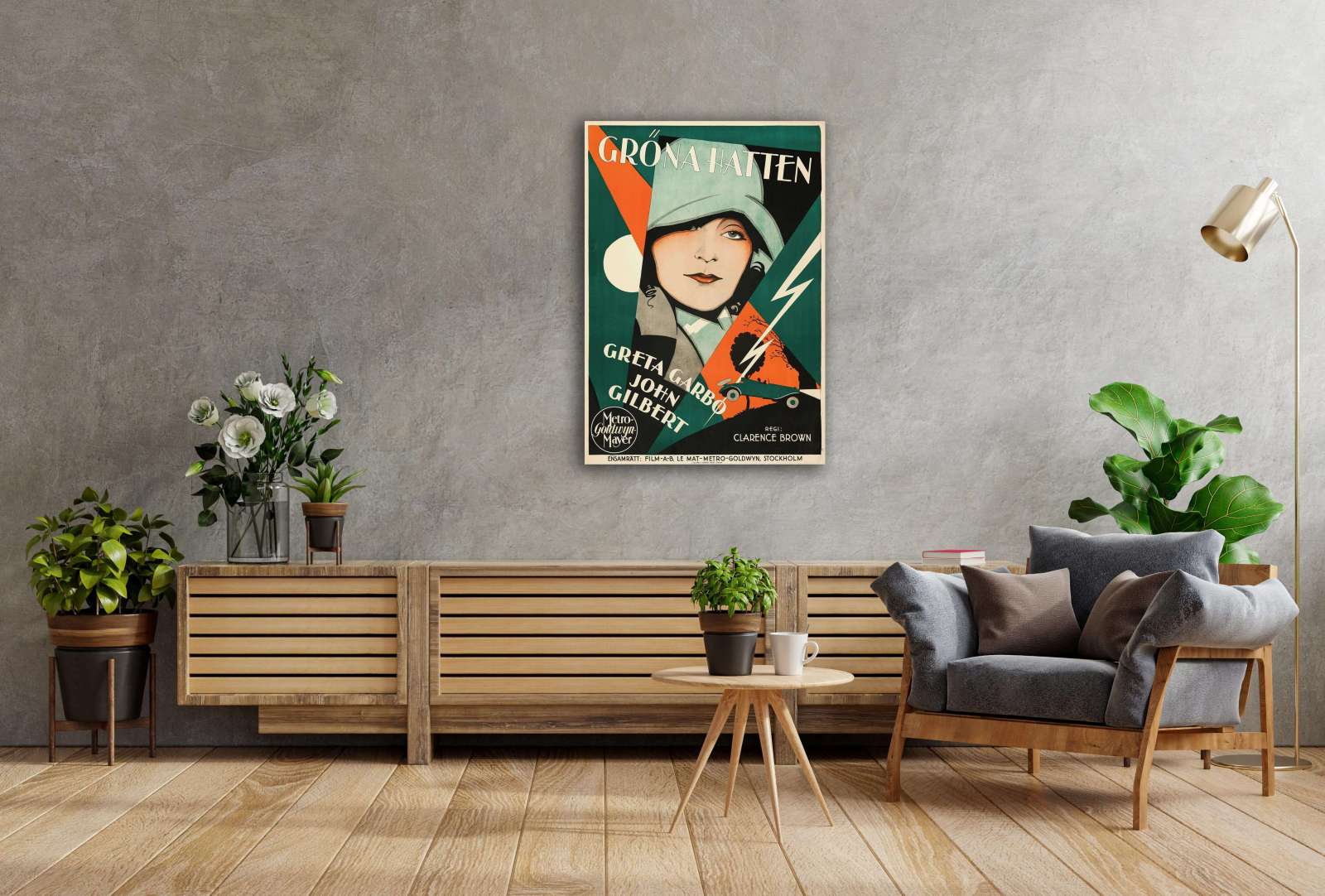 Retro holivudo filmo plakatas „Greta Garbo in A Woman of Affairs“