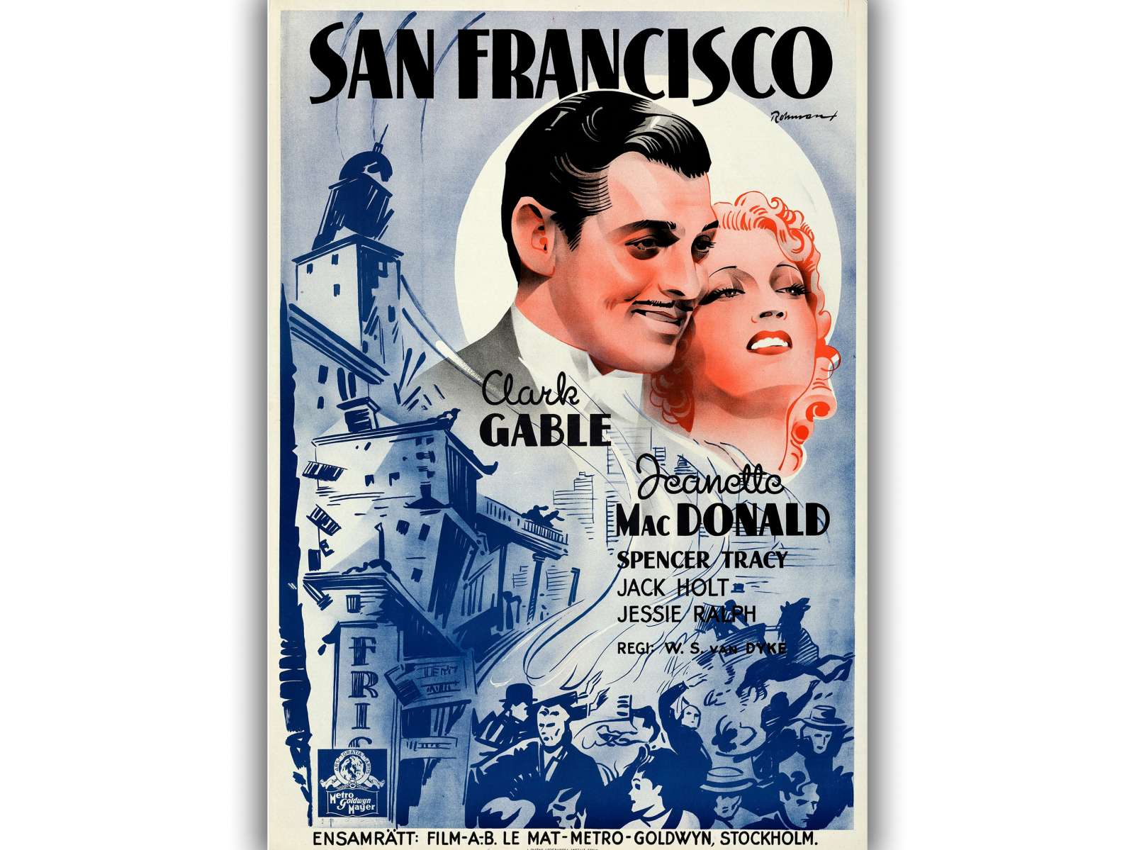 Retro holivudo filmo plakatas „San Francisco“