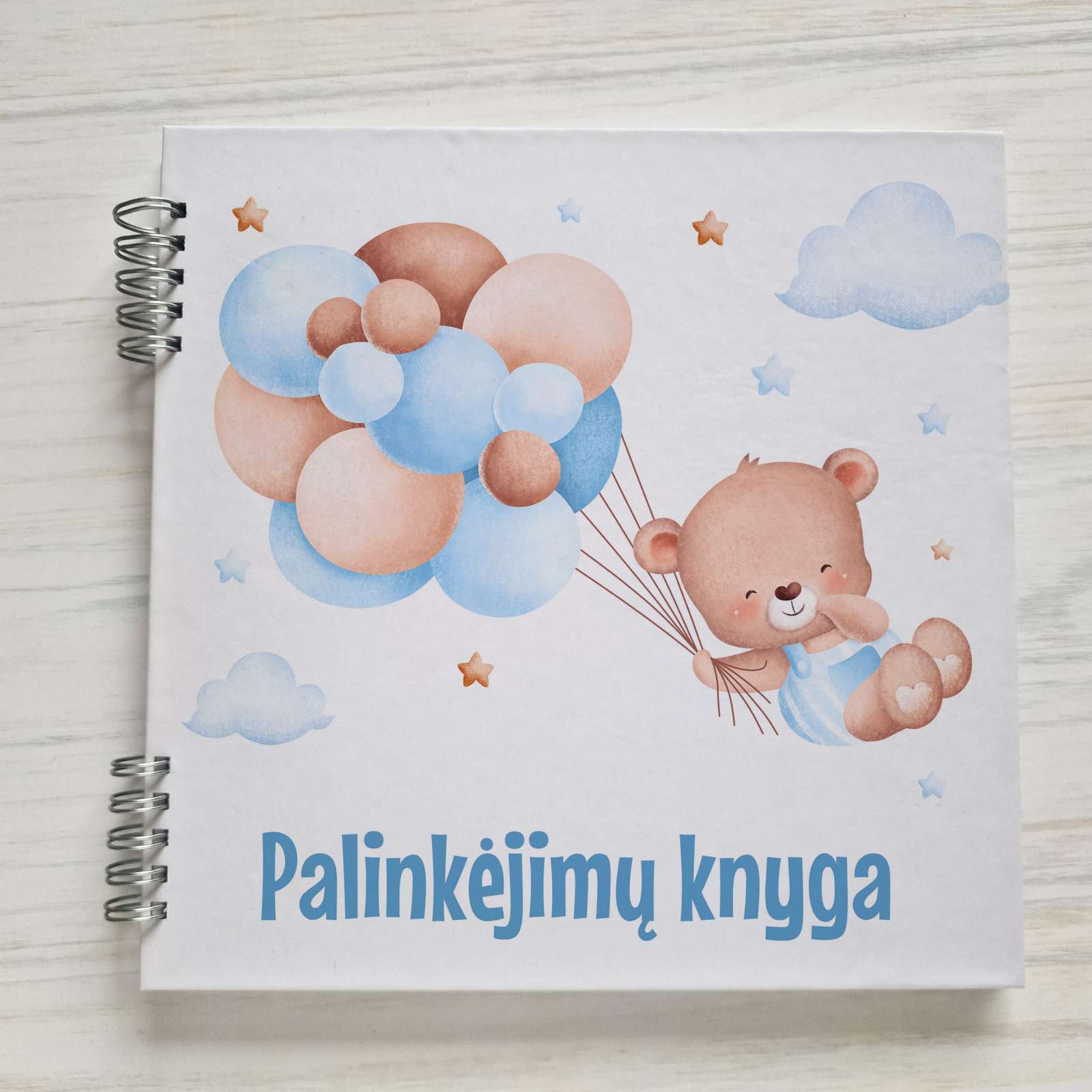 Palinkėjimų knyga berniukui baltais lapais