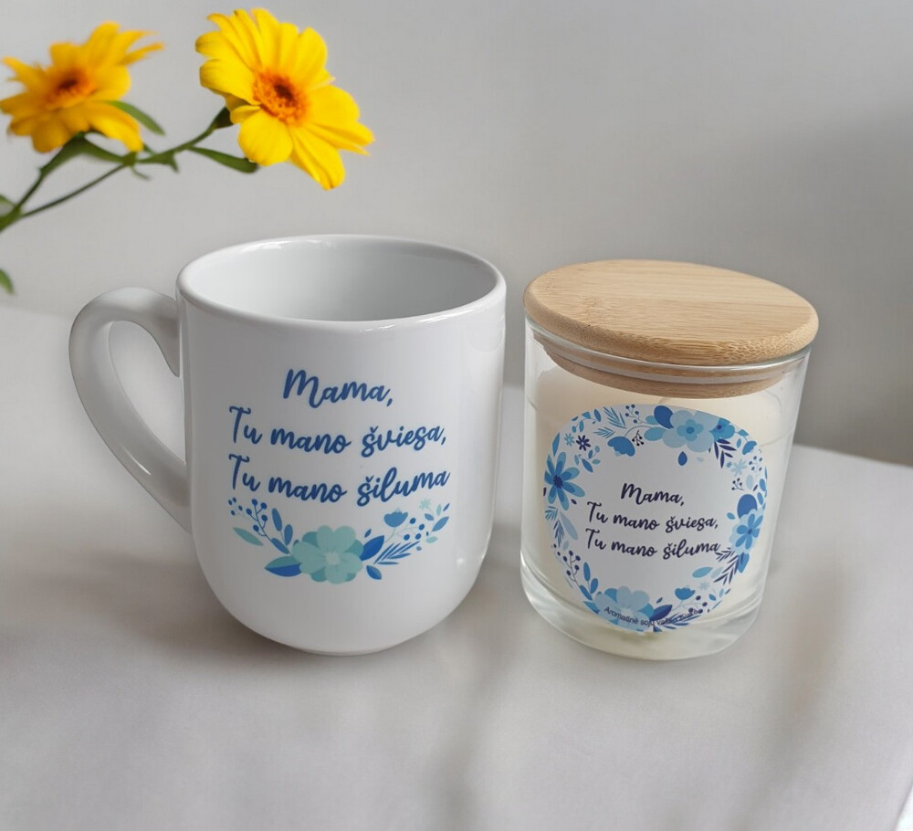 Dovanų rinkinys „Mama, tu mano šviesa, Tu mano šiluma“
