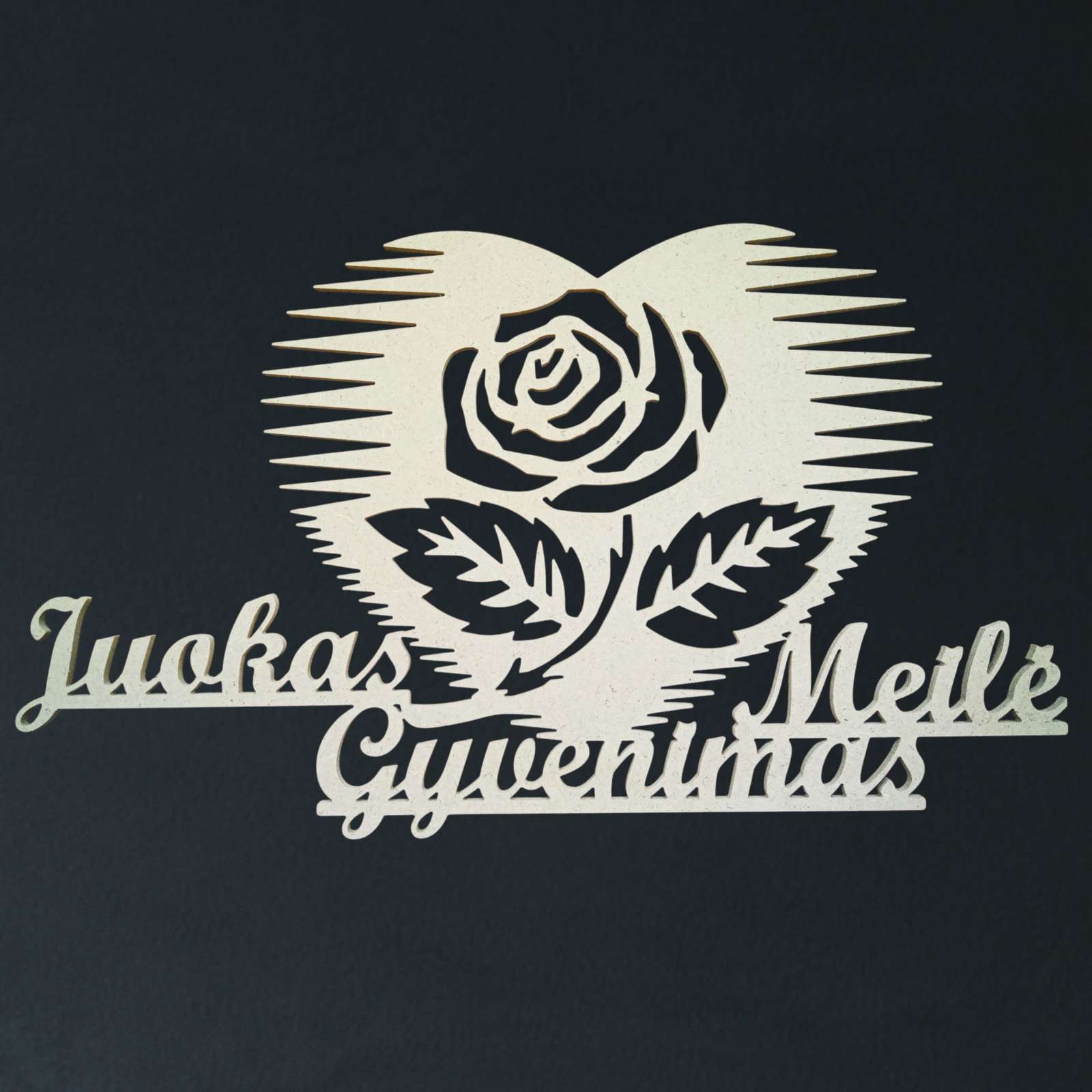 MAXI Medinė sienos dekoracija „Juokas, meilė, gyvenimas“