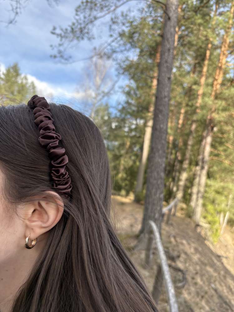 Plaukų lankelis, rudos spalvos