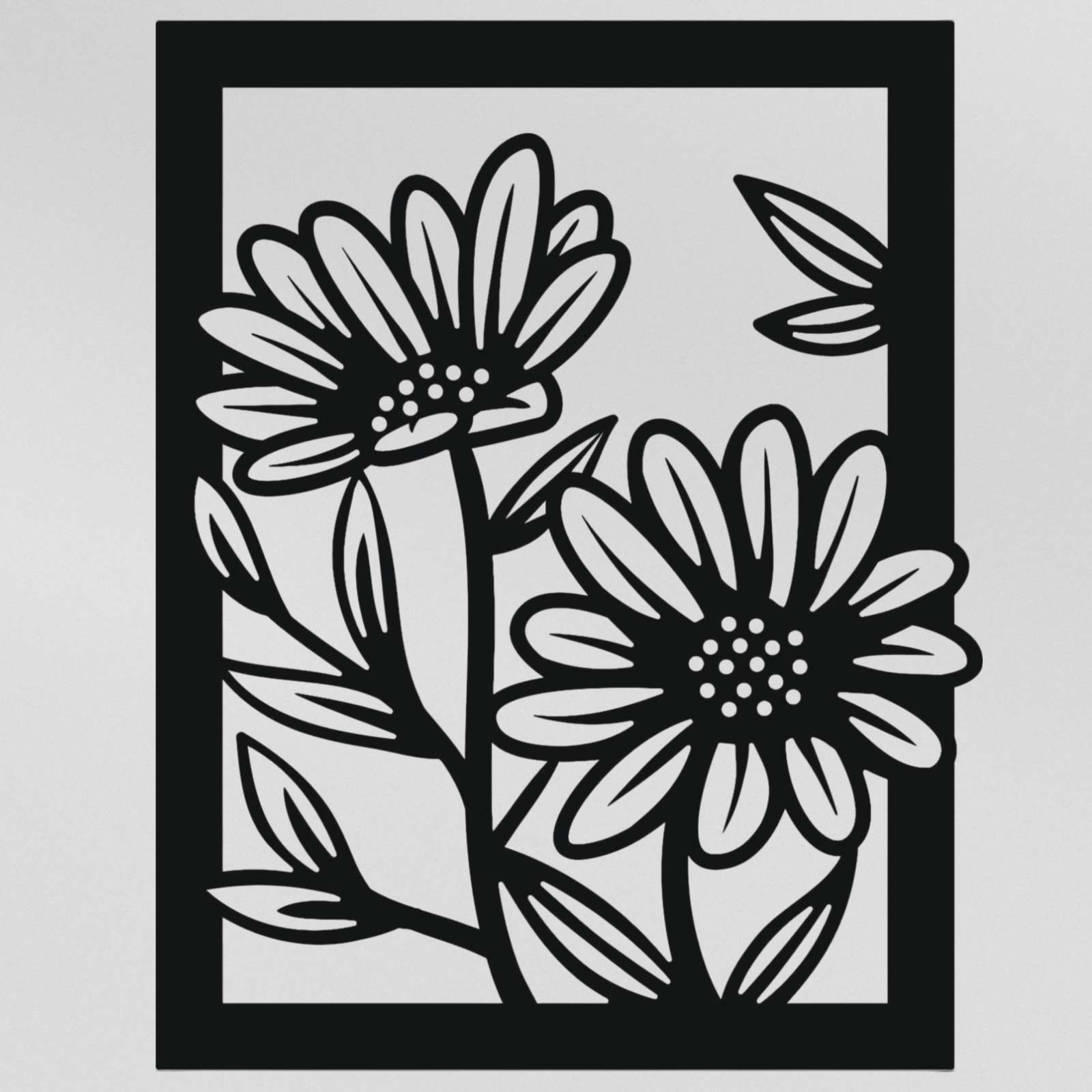 Medinė sienos dekoracija „Gėlių žiedai“: 70 cm x 55 cm