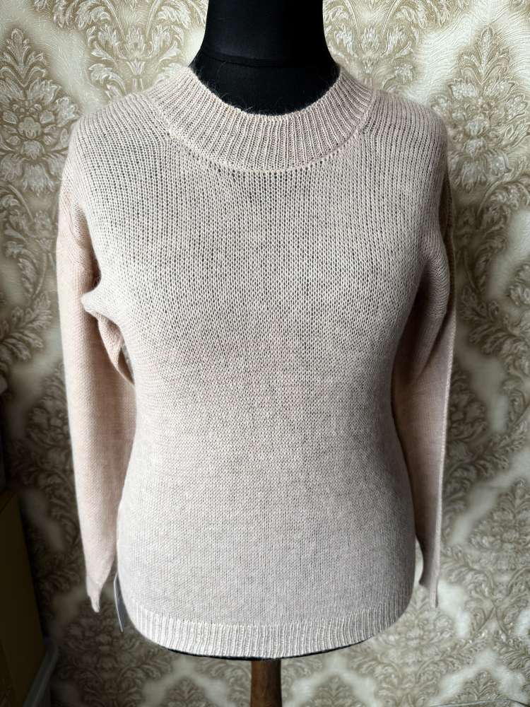 Megztas plonas moheros megztinis kreminės spalvos M arba L/XL dydis GP-1654