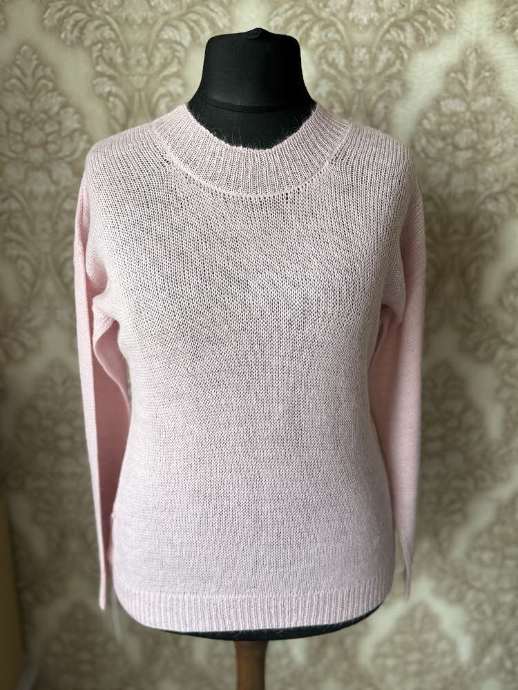 Megztas plonas moheros megztinis pudros spalvos M arba L/XL dydis GP-1655
