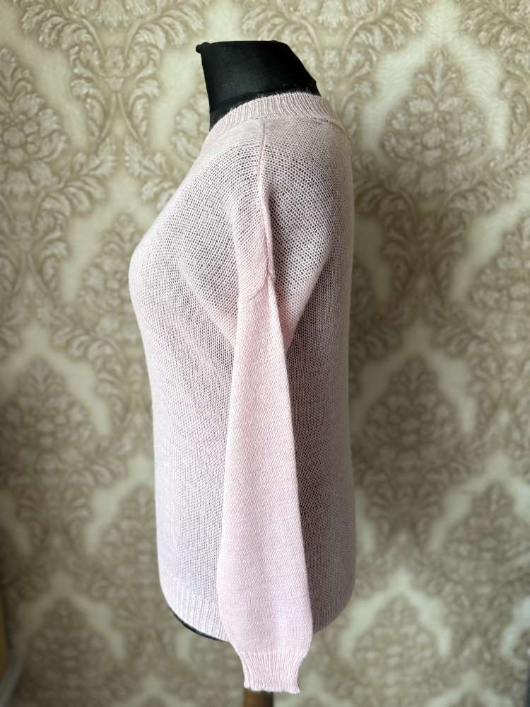 Megztas plonas moheros megztinis pudros spalvos M arba L/XL dydis GP-1655