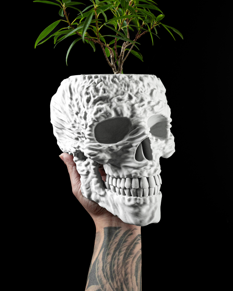 Vazonas SKULL 3D PLA