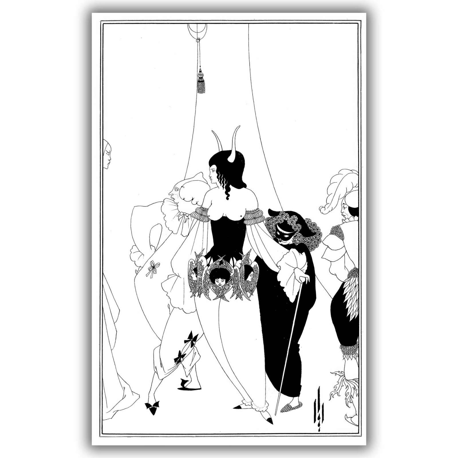 Plakatas „Raudonosios mirties kaukė“, Aubrey Vincent Beardsley (1894)