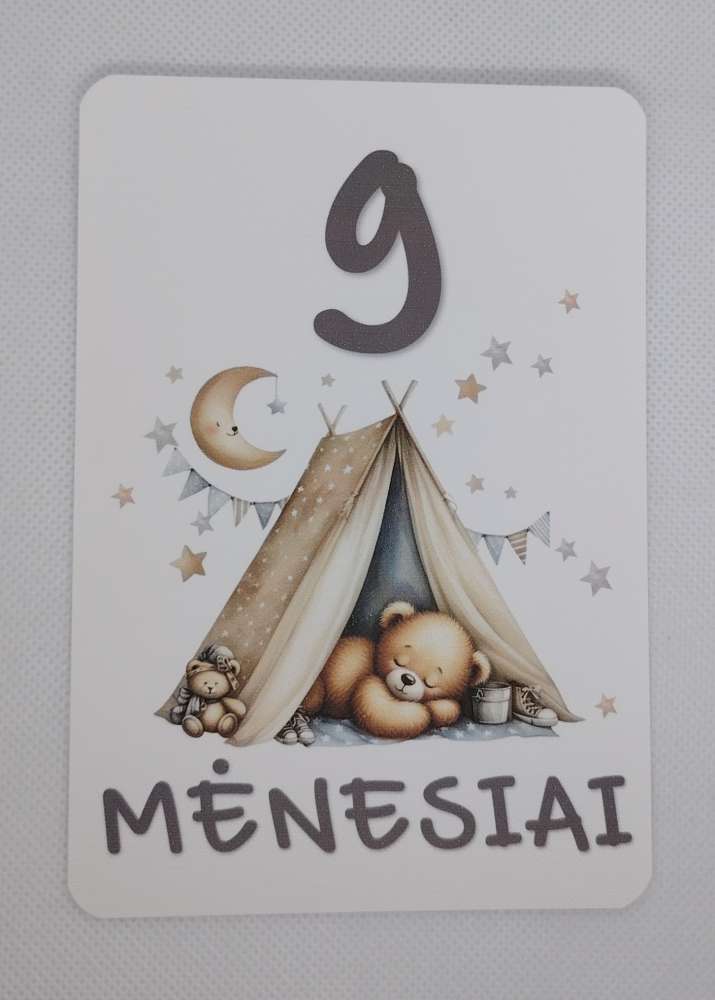 Mėnesių kortelės naujagimiui