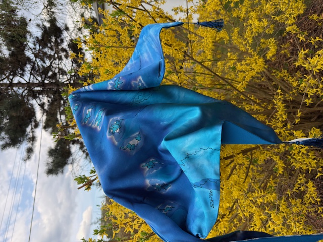 Autorinė skara „Mėlynasis šnabždesys“