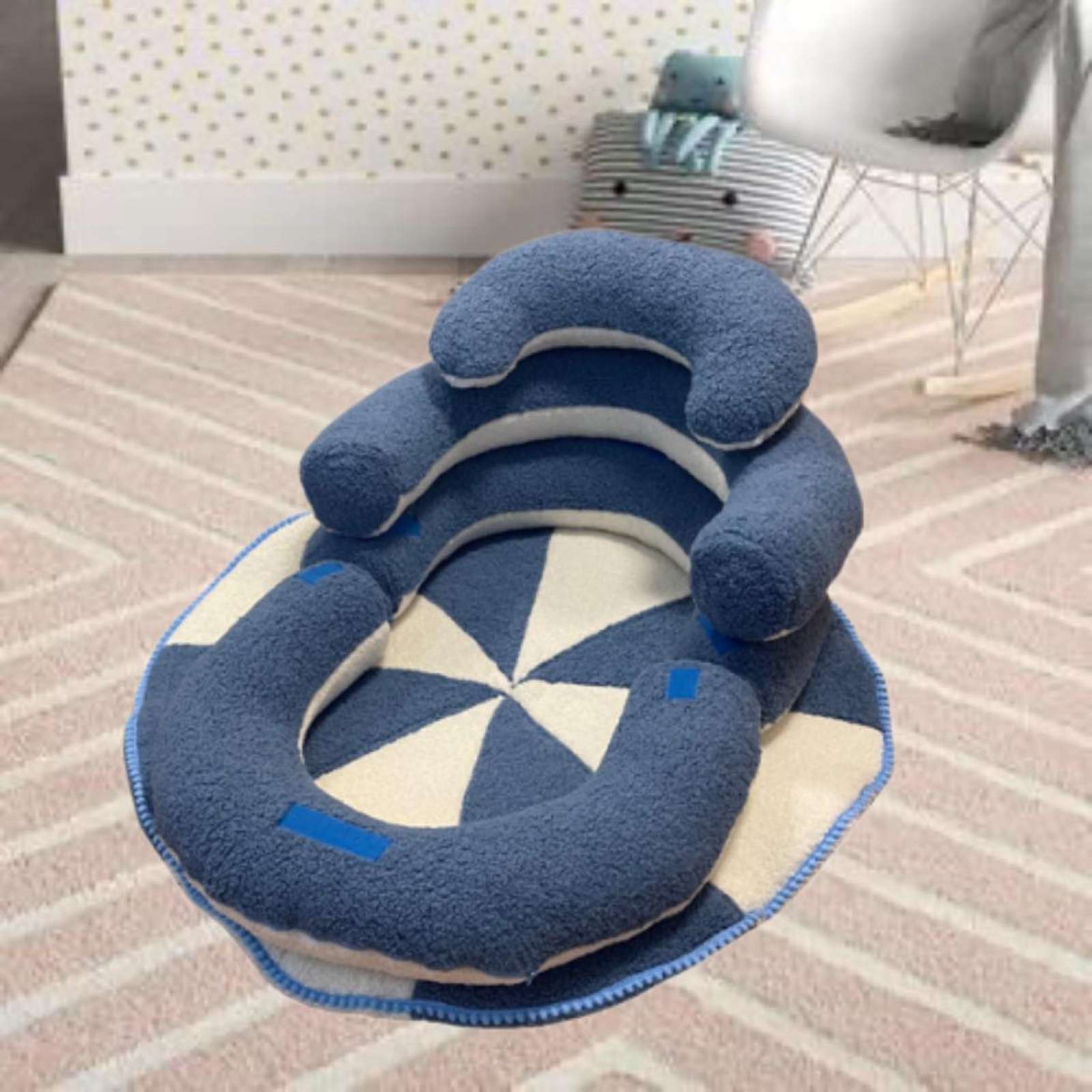 SĖDINUKAS Transformeris su apvaliu kilimėliu ,,Teddy vandenynas,,