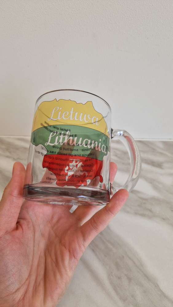 Stiklinis puodelis „Lietuva“