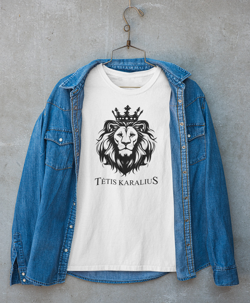 Vyriški marškinėliai „Tėtis karalius“