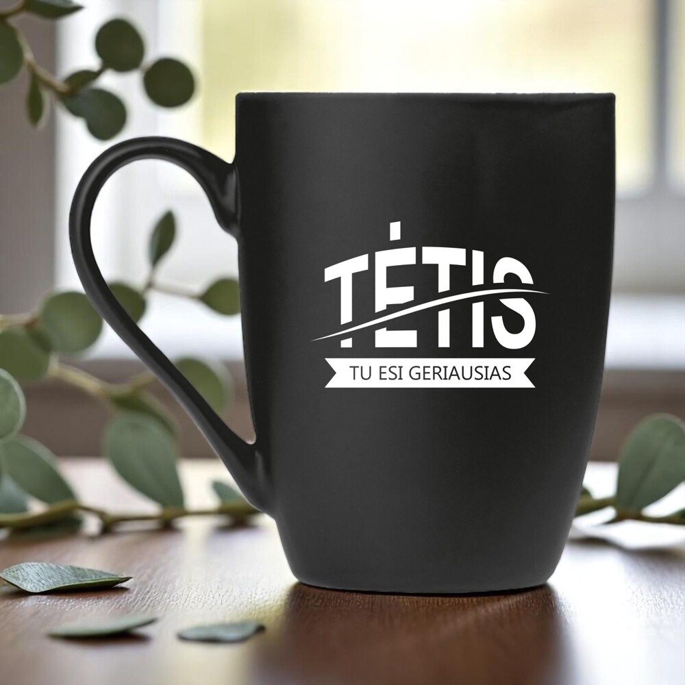 Graviruotas puodelis „TĖTIS“