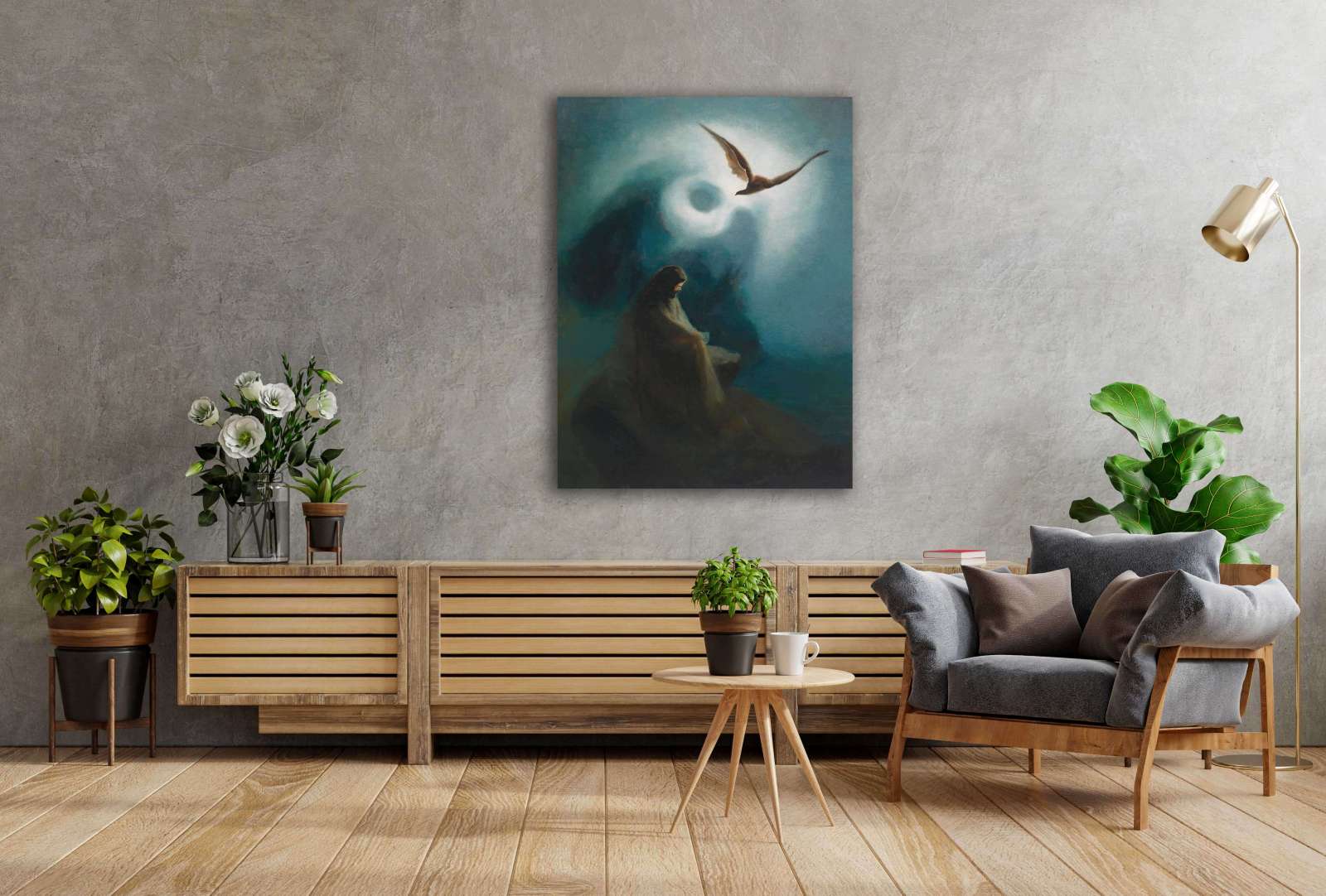 Reprodukcija „Kankinys ir nukryžiuotasis“, Karl Wilhelm Diefenbach