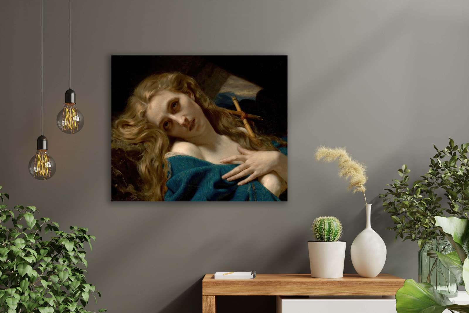Reprodukcija „Marija Magdalietė oloje“, Hugues Merle