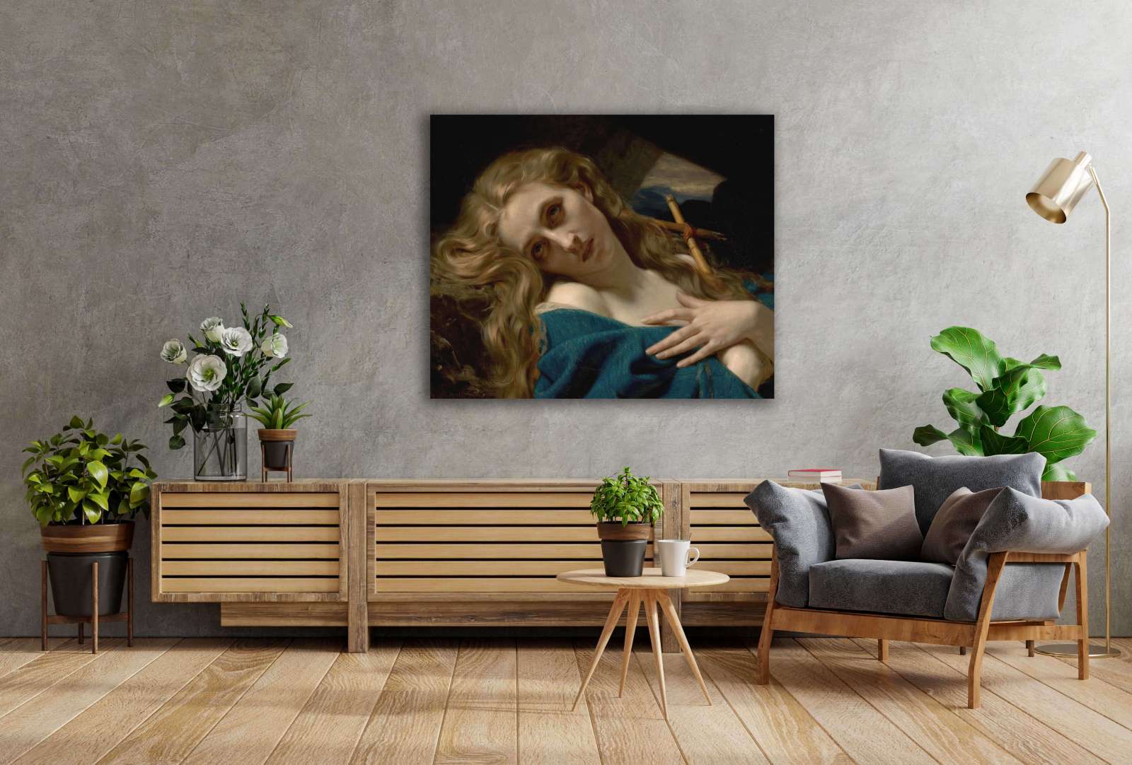 Reprodukcija „Marija Magdalietė oloje“, Hugues Merle