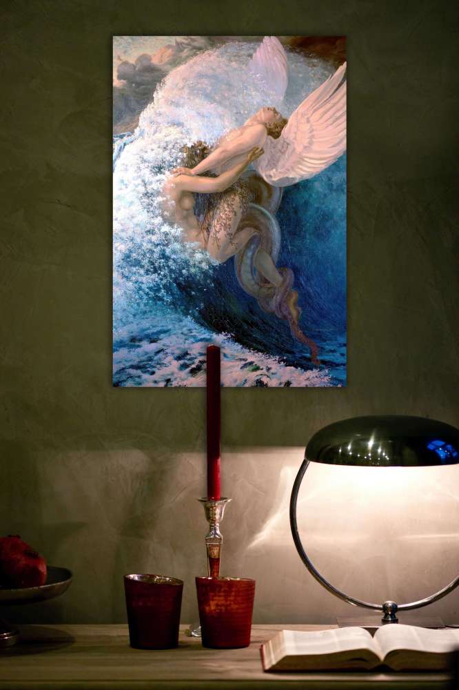 Reprodukcija „Blužnis ir idealas“, Carlos Schwabe