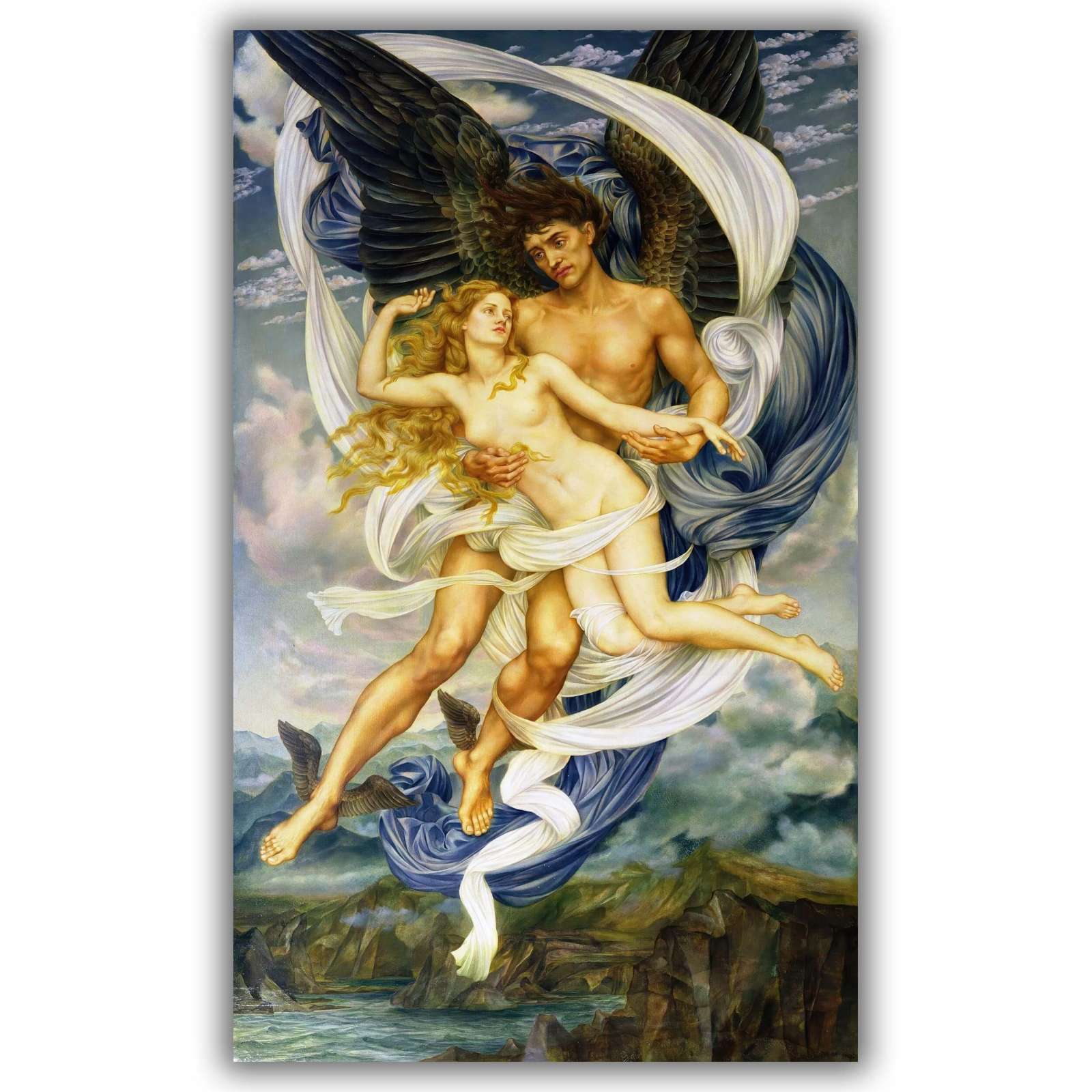 Reprodukcija „Borėjas ir Oreitija“, Evelyn De Morgan