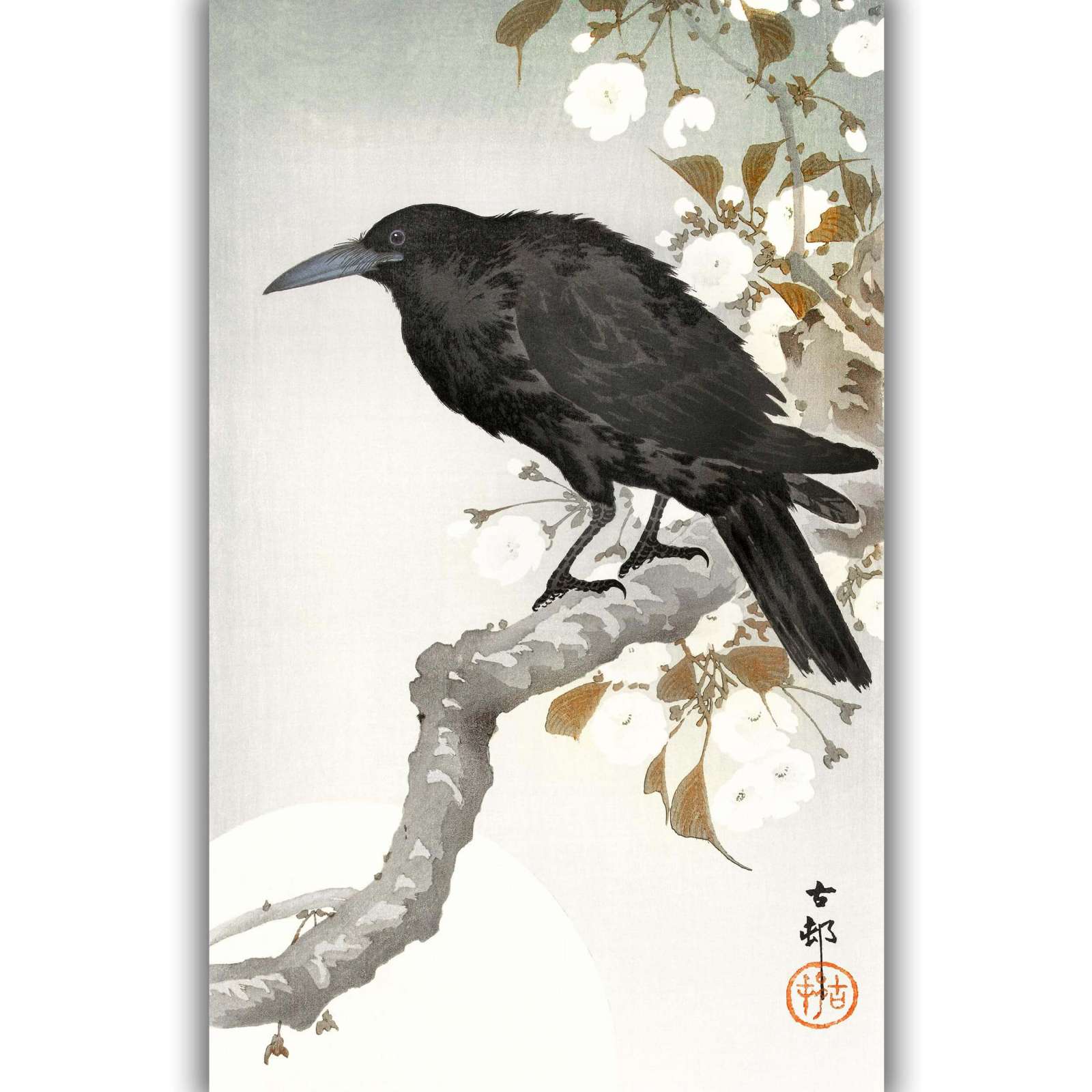Reprodukcija „Varna ir pilnatis“, Ohara Koson