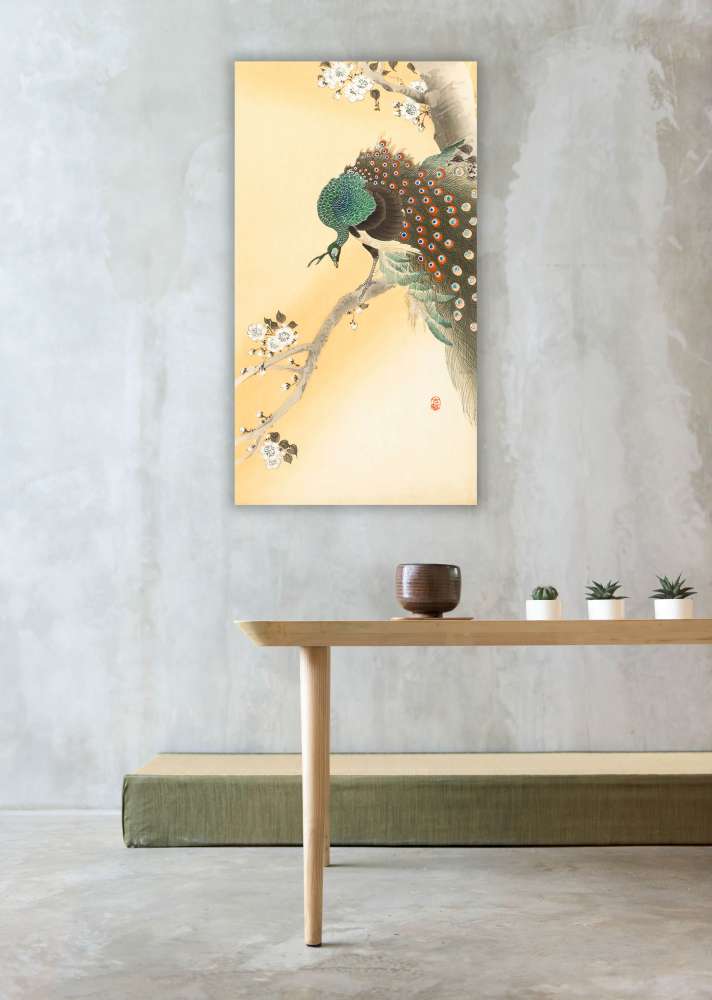 Reprodukcija „Povas ant žydinčios vyšnios“, Ohara Koson