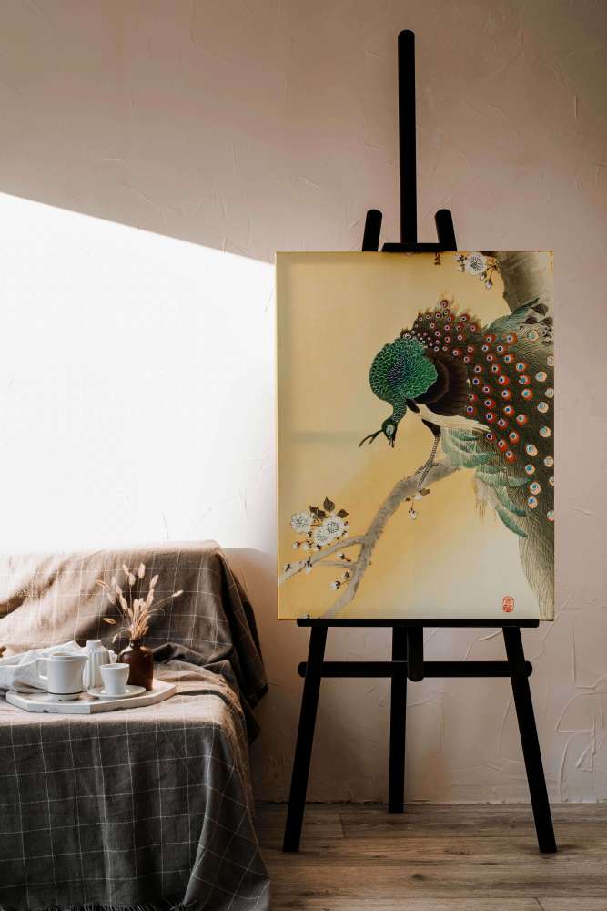 Reprodukcija „Povas ant žydinčios vyšnios“, Ohara Koson