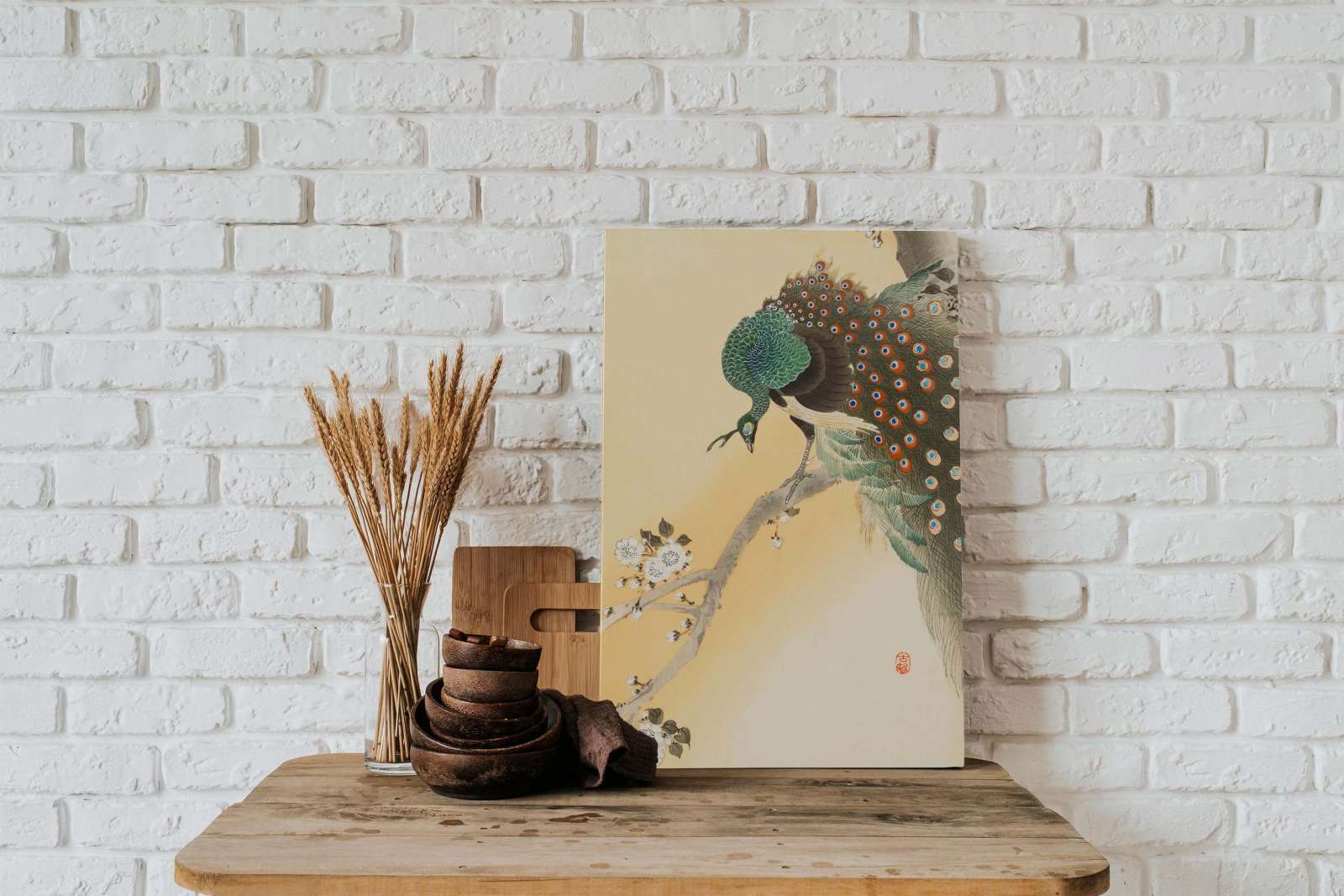 Reprodukcija „Povas ant žydinčios vyšnios“, Ohara Koson