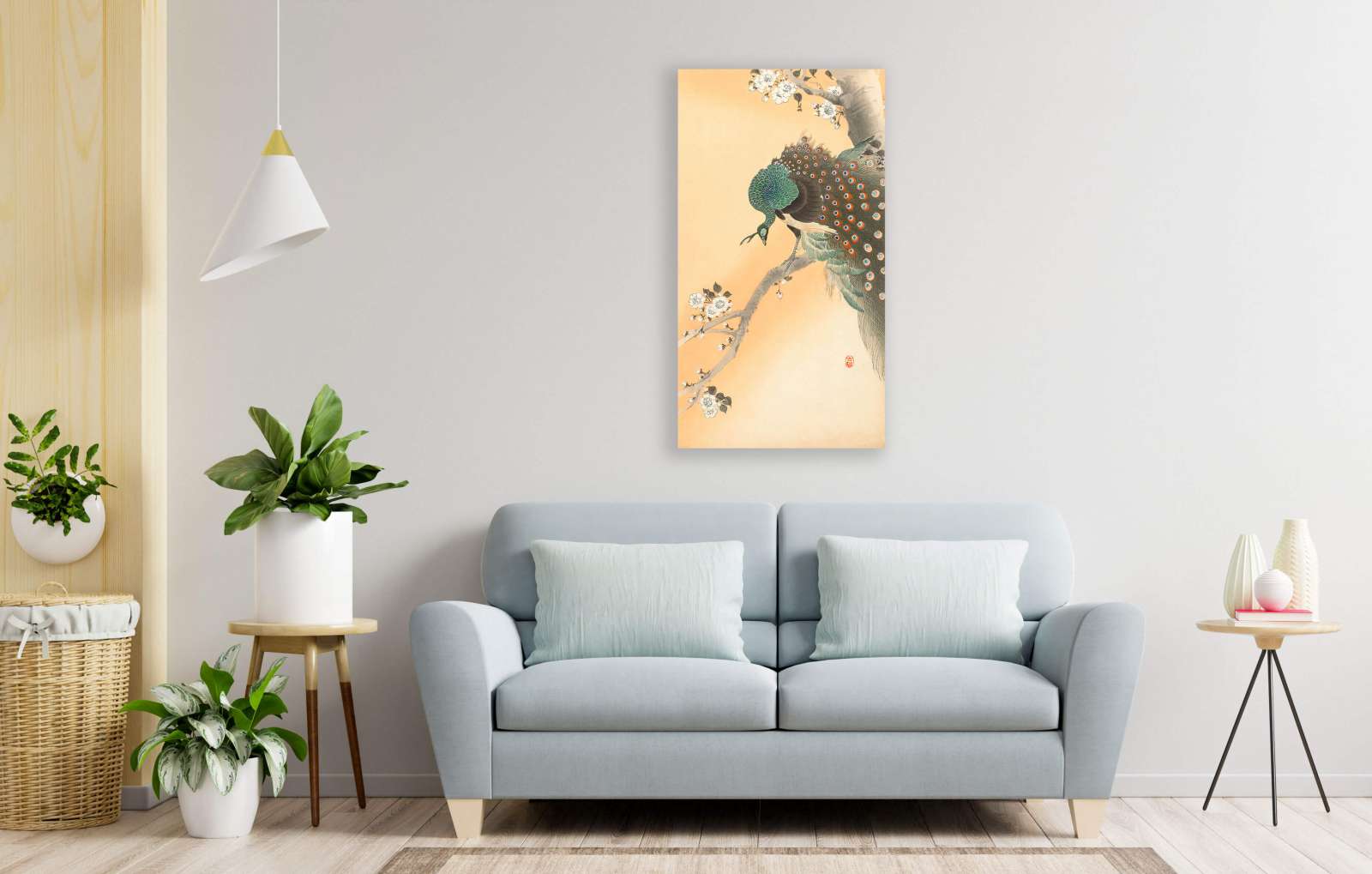 Reprodukcija „Povas ant žydinčios vyšnios“, Ohara Koson