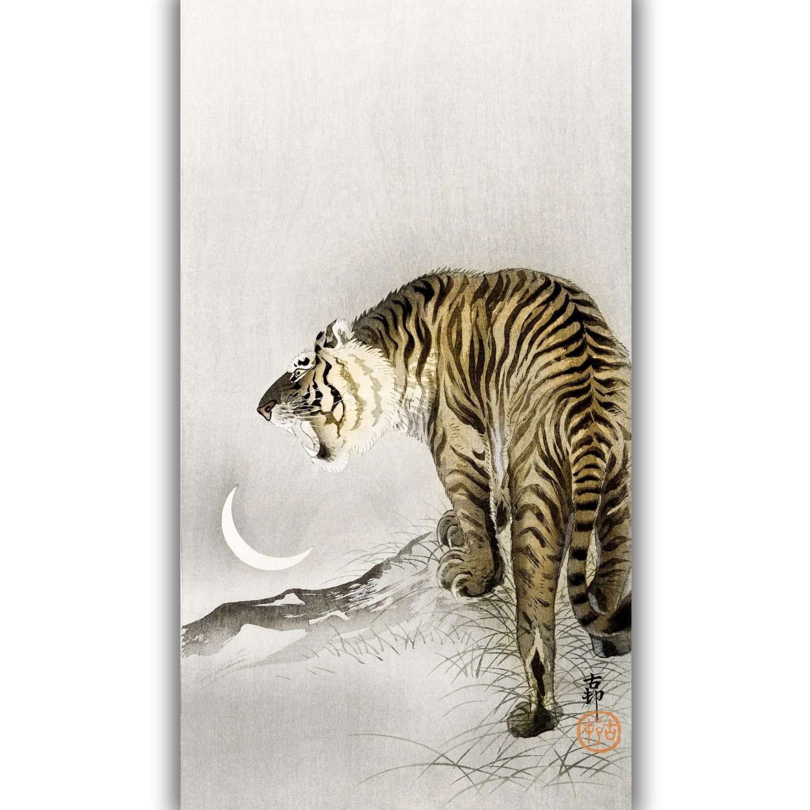 Reprodukcija „Riaumojantis tigras“, Ohara Koson