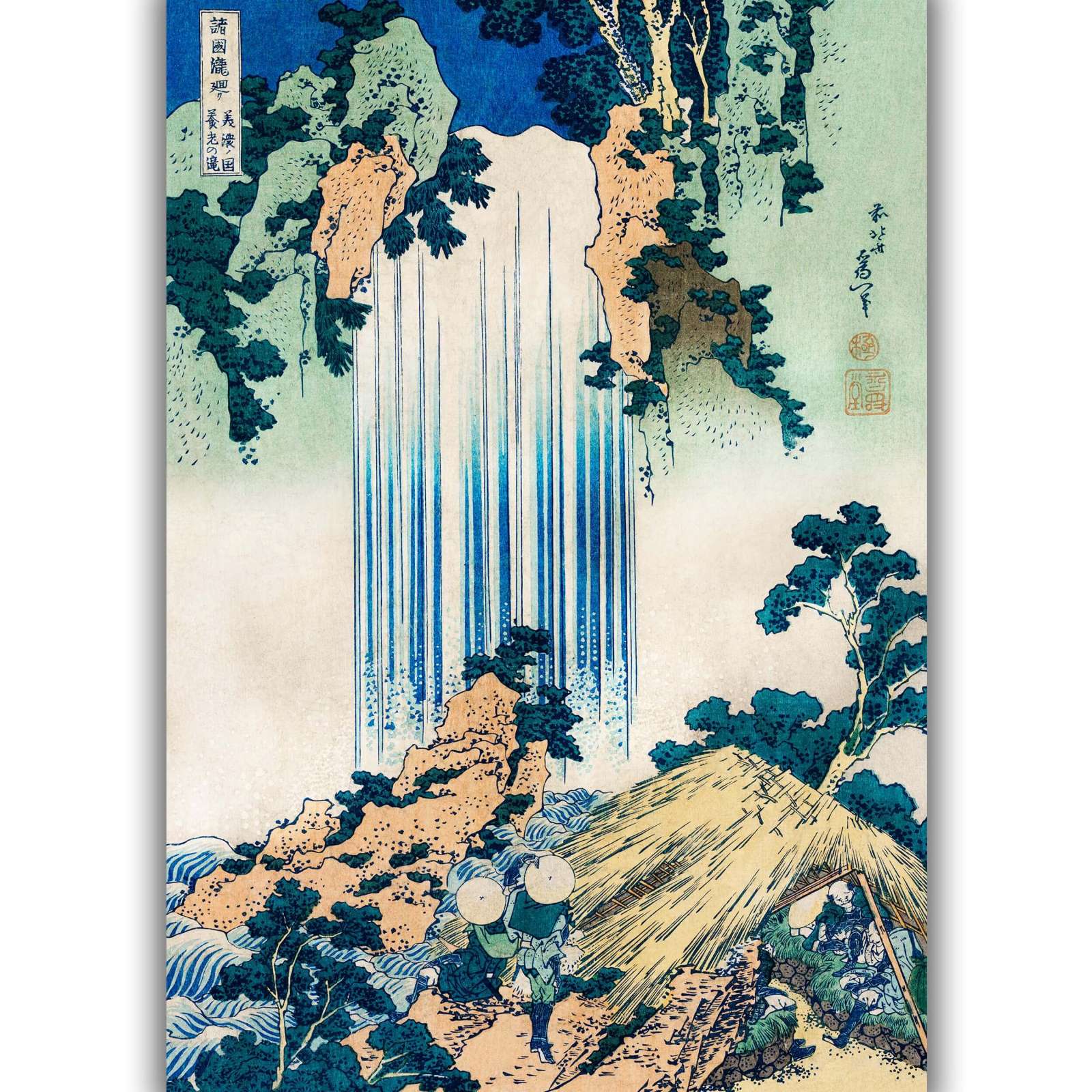 Reprodukcija „Yoro krioklys Mino provincijoje“, Katsushika Hokusai