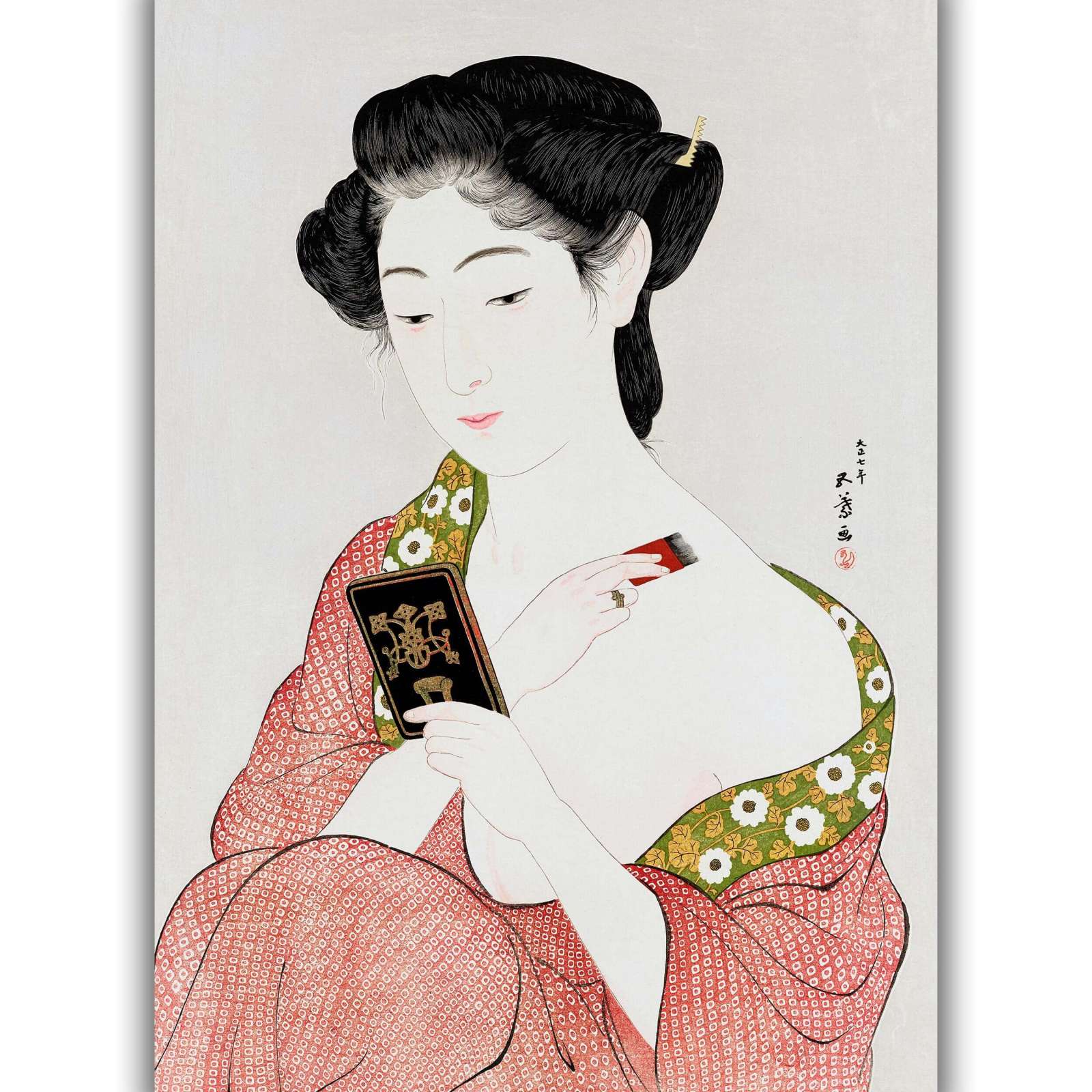 Reprodukcija „Besipudruojanti moteris“, Goyō Hashiguchi