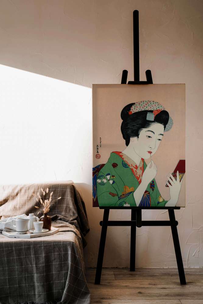 Reprodukcija „Besidažanti moteris“, Goyō Hashiguchi