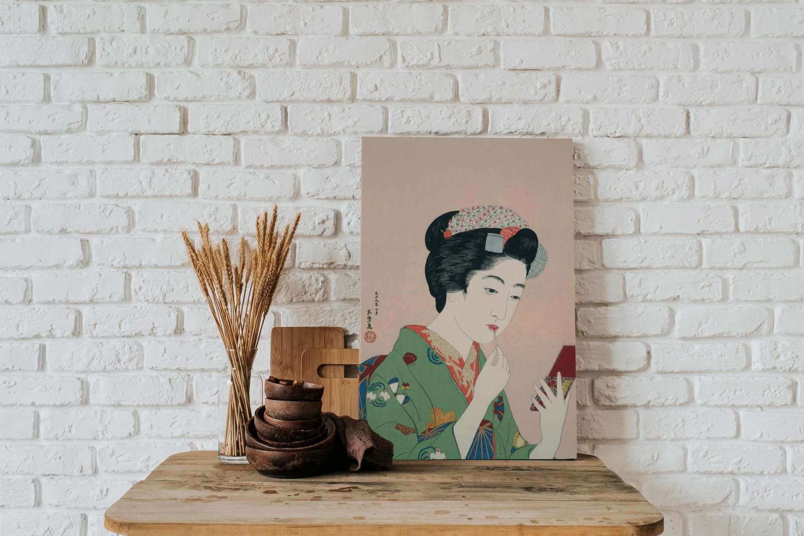 Reprodukcija „Besidažanti moteris“, Goyō Hashiguchi