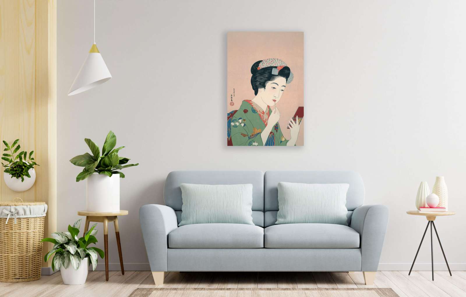 Reprodukcija „Besidažanti moteris“, Goyō Hashiguchi