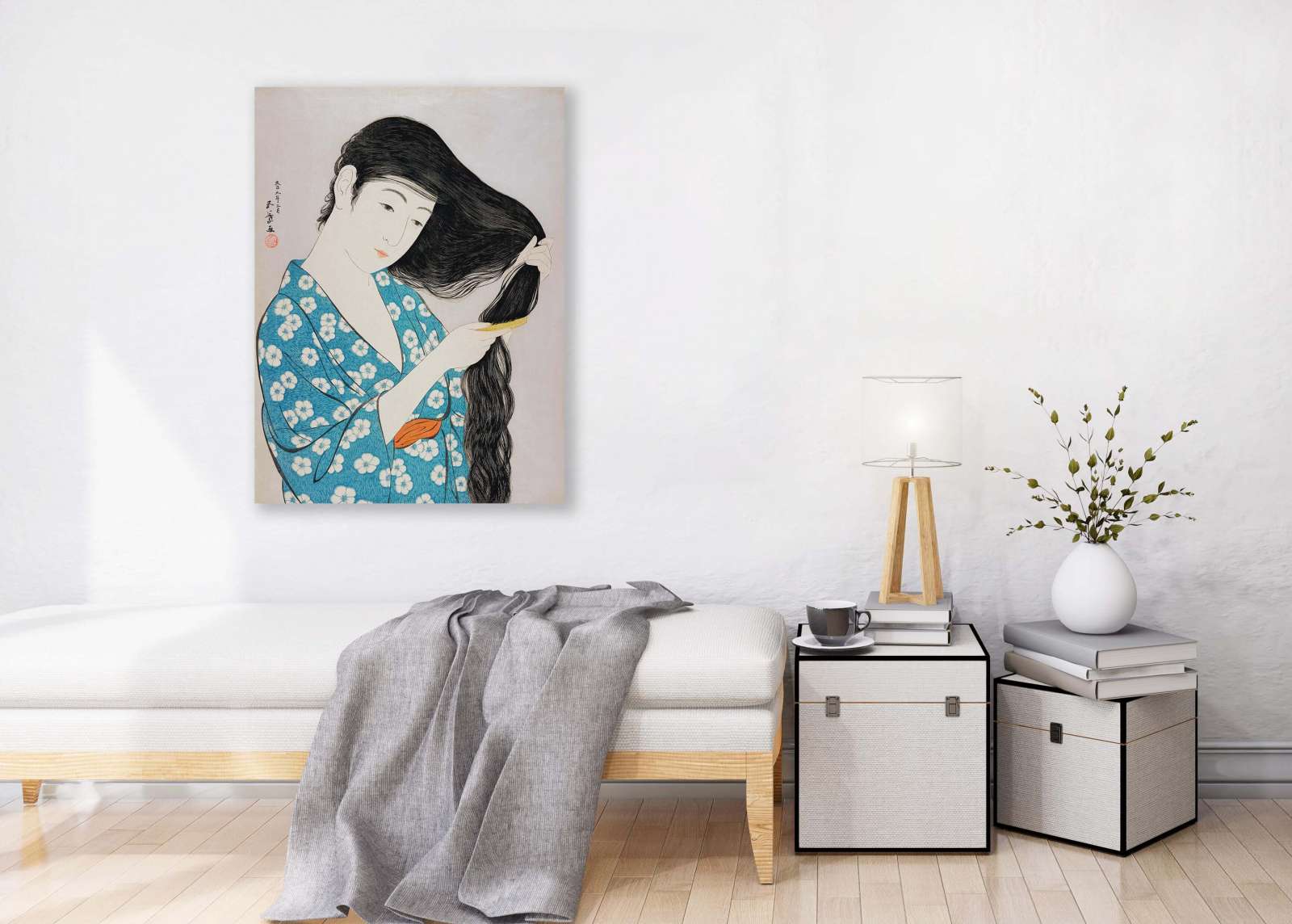 Reprodukcija „Besišukuojanti moteris“, Goyō Hashiguchi
