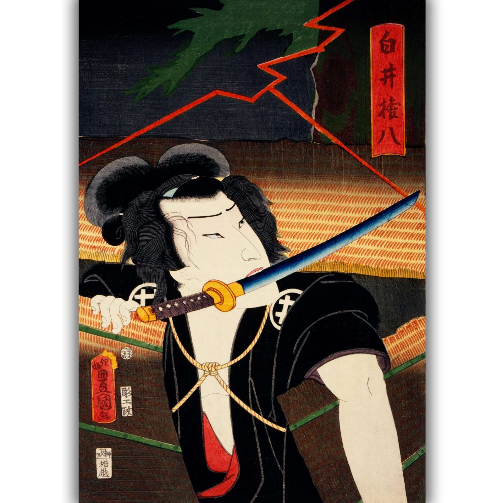 Reprodukcija „Aktoriaus portretas“, Toyohara Kunichika