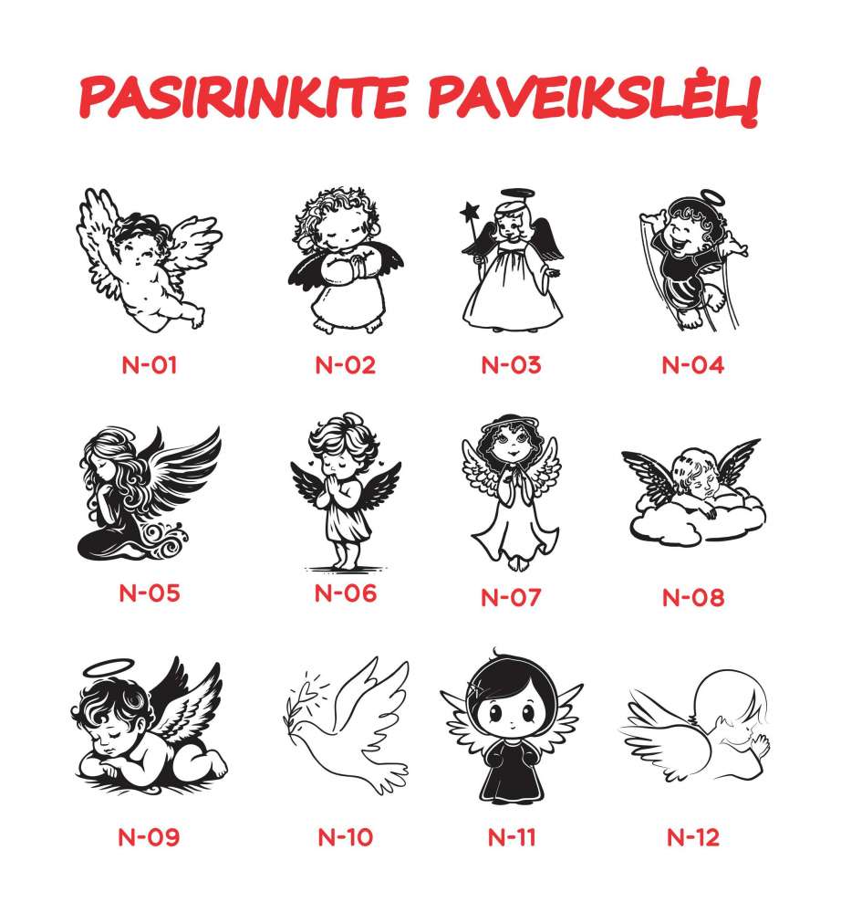 Pakabukas anūkei su angeliuku