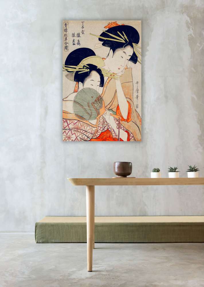Reprodukcija „Chojiya Hinazuru Hinamatsu“, Utamaro Kitagawa