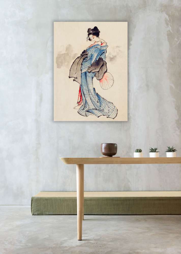 Reprodukcija „Stovinti moteris“, Katsushika Hokusai