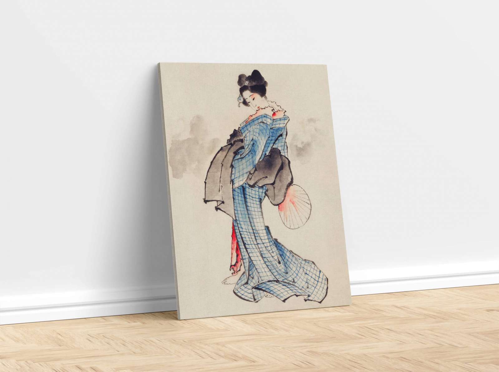 Reprodukcija „Stovinti moteris“, Katsushika Hokusai