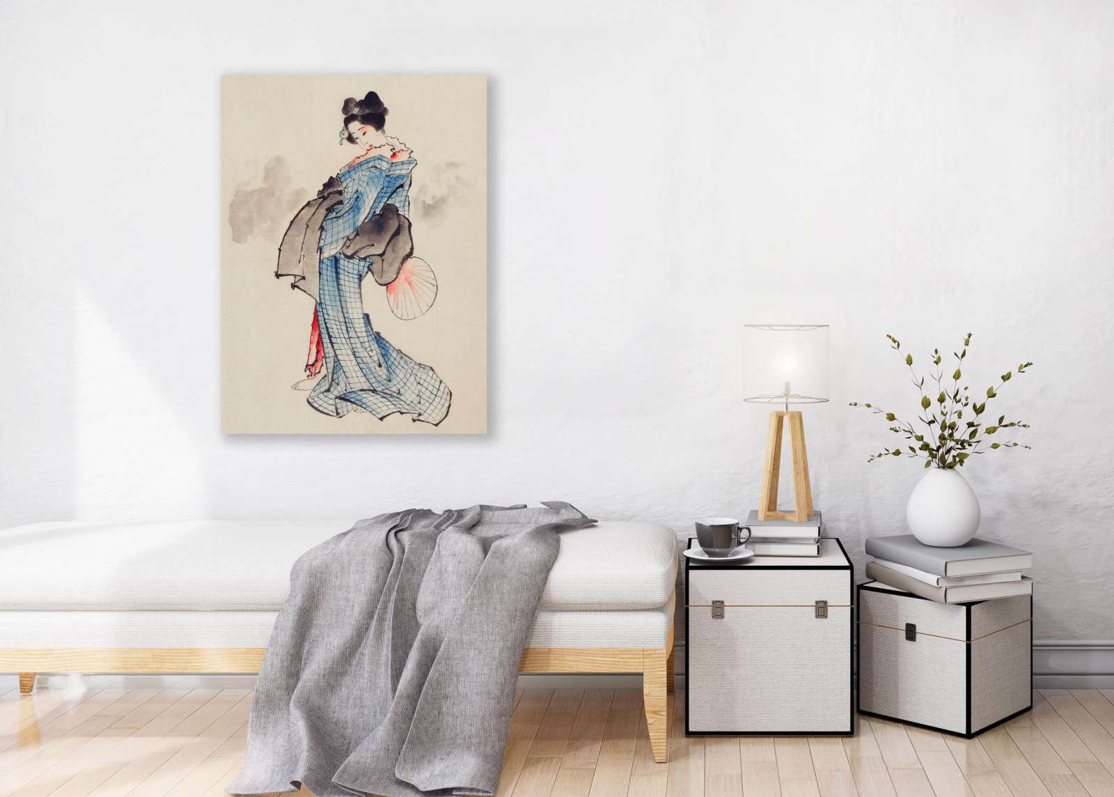 Reprodukcija „Stovinti moteris“, Katsushika Hokusai