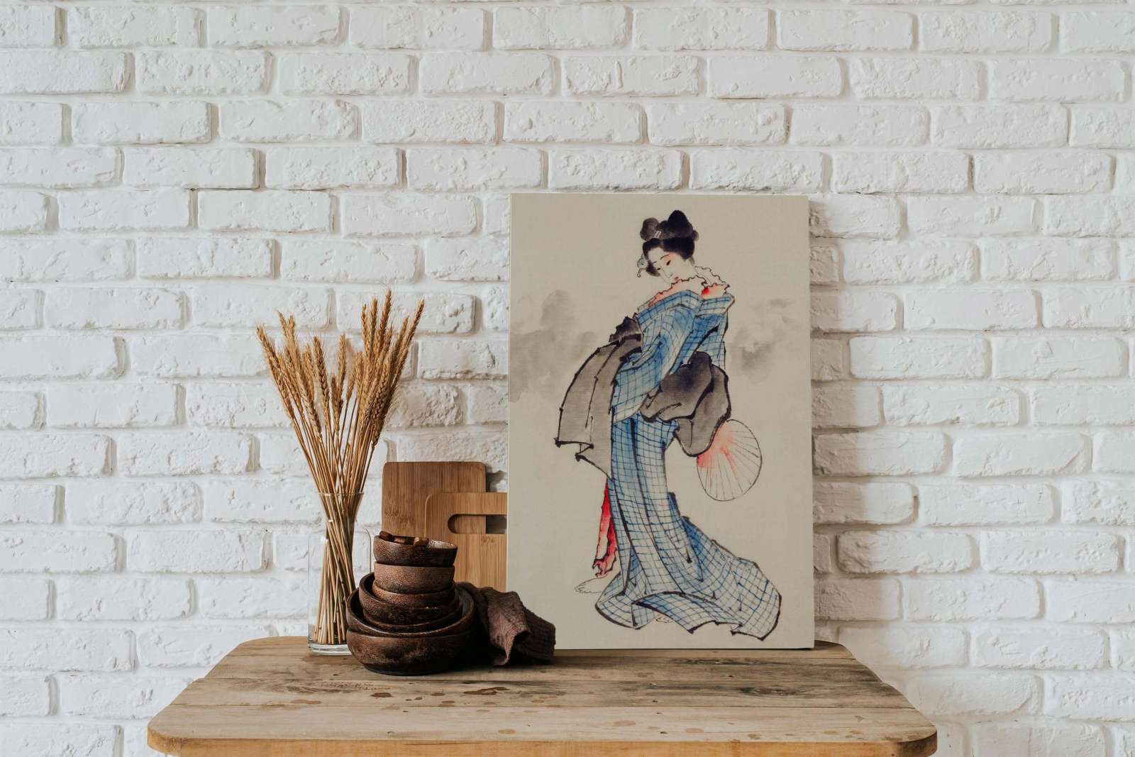 Reprodukcija „Stovinti moteris“, Katsushika Hokusai