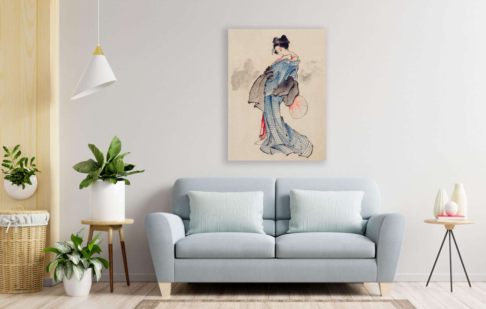 Reprodukcija „Stovinti moteris“, Katsushika Hokusai