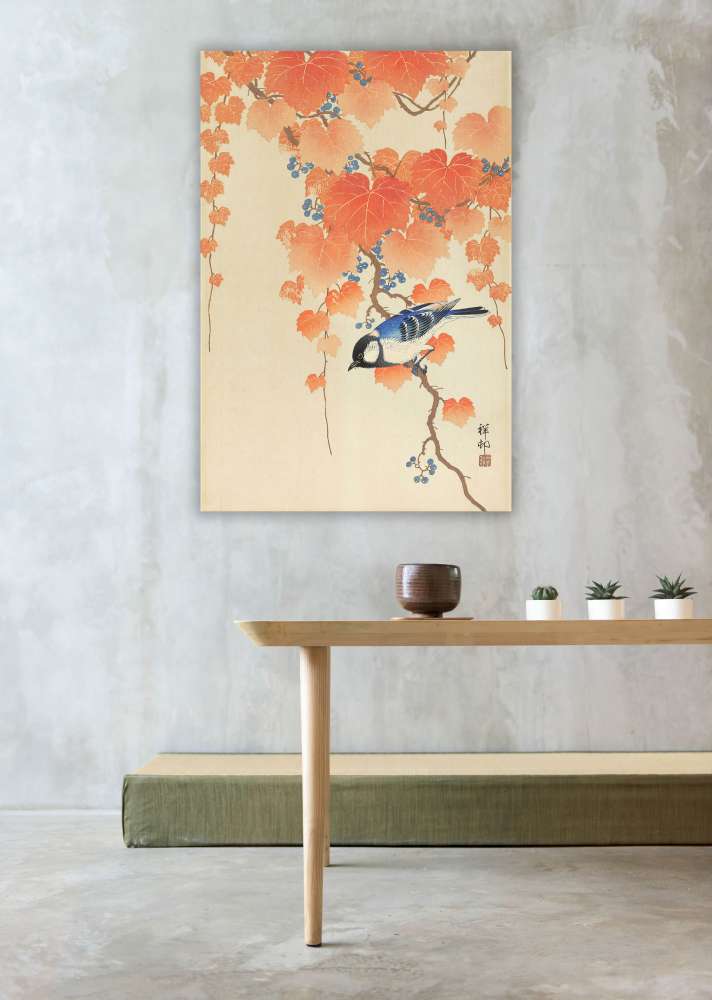 Reprodukcija „Didžioji zylė ant šakelės“, Ohara Koson